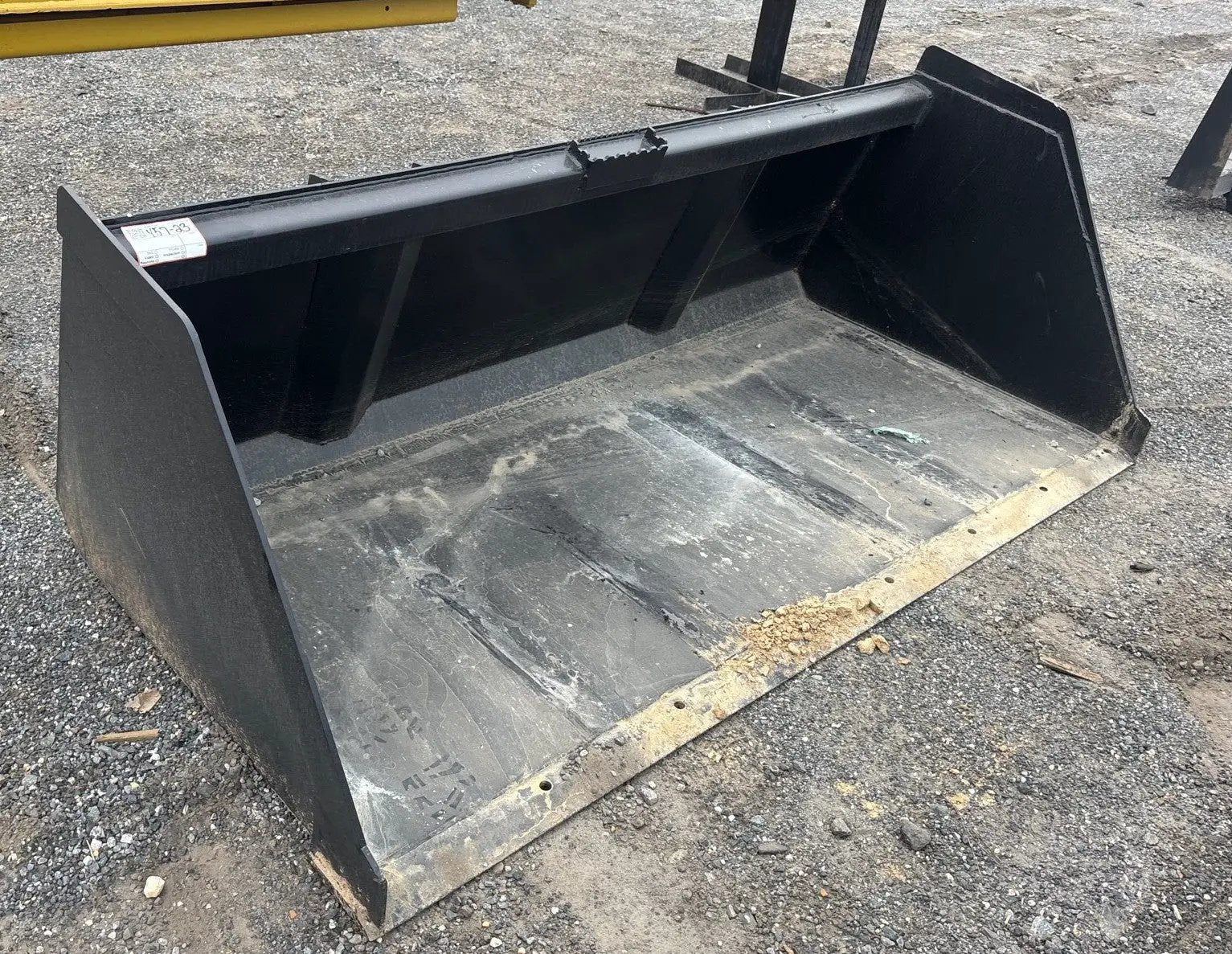 Snow bucket attachment for skid steer, 80-inch Wildcat high-capacity, black steel, universal fit