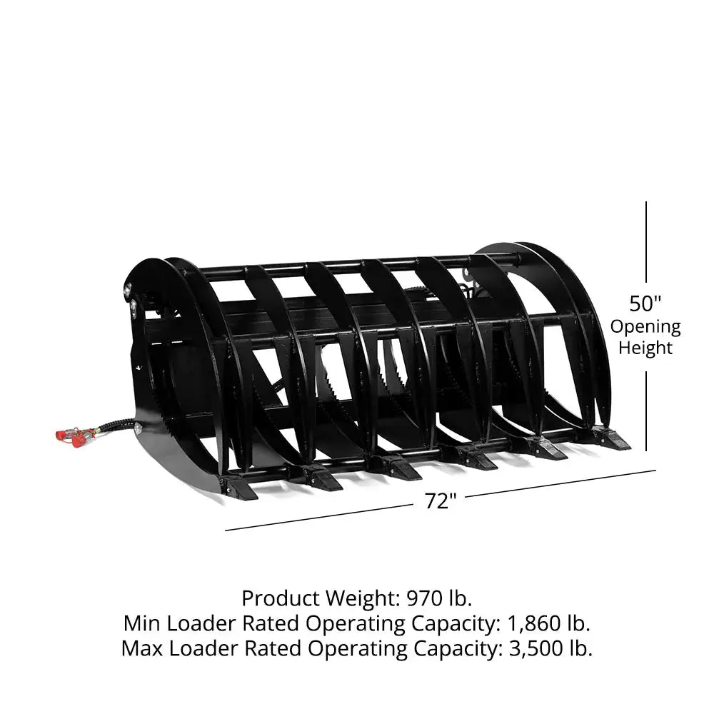 Extreme Root Grapple Rake Skid Steer Attachment **FREE SHIPPING** by Titan Attachments