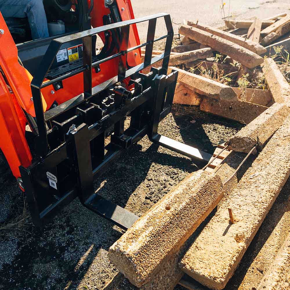 TITAN PRO 72" WIDE SERIES PALLET FORK FRAME SKID STEER by Titan Attachments