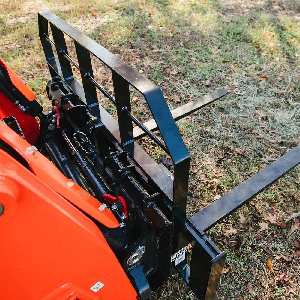 TITAN PRO 72" WIDE SERIES PALLET FORK FRAME SKID STEER by Titan Attachments