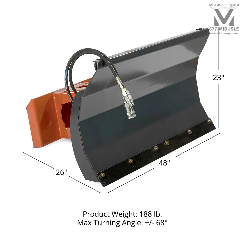 TITAN 48" HYDRAULIC ANGLE SNOW PLOW FOR MINI SKID STEER by Titan Attachments