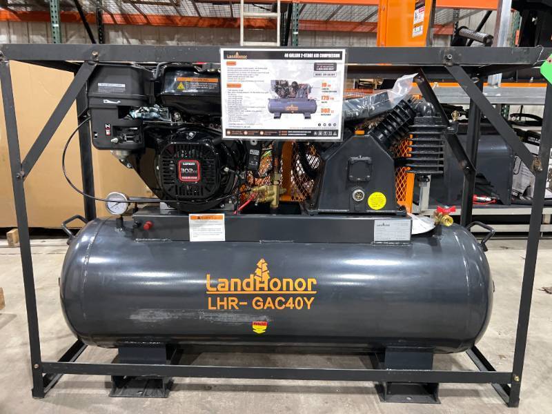 LANDHONOR 10HP 40GAL 2-STAGE TRUCK MOUNT AIR COMPRESSOR