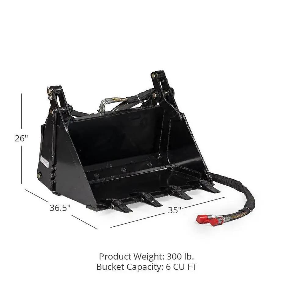 Titan 4N1 Multi-Purpose Mini Skid Steer Bucket 35" by Titan Attachments