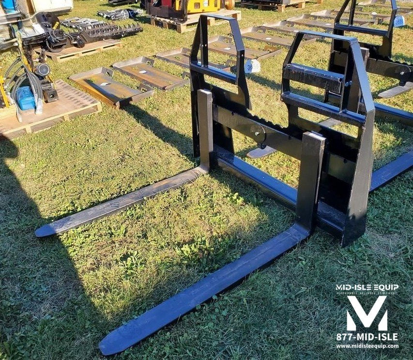 48" WALK THROUGH PALLET FORK ATTACHMENT FOR SKID STEER 4K LBS