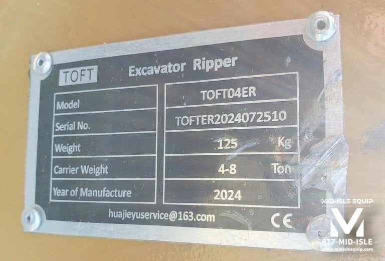 TOFT RIPPER ATTACHMENT FOR EXCAVATOR CAT 306 307