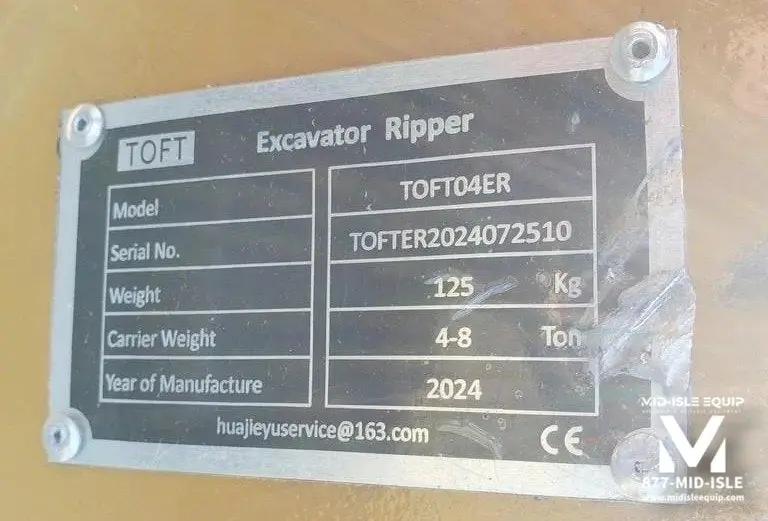 TOFT RIPPER ATTACHMENT FOR EXCAVATOR CAT 306 307 by Toft