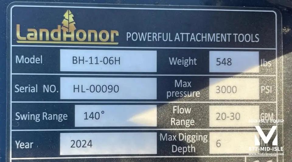 LANDHONOR BACKHOE ATTACHMENT WITH SWING FOR SKID STEER by Land Honor