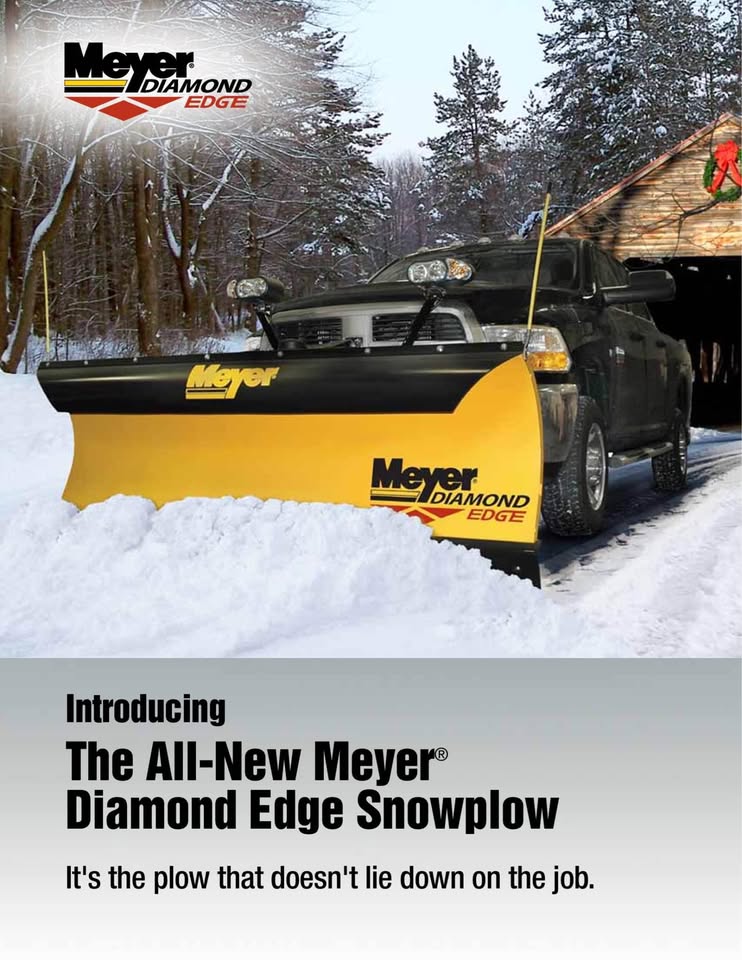 MEYER 7/5' DIAMOND EDGE SNOW PLOW FOR PICK UP TRUCK