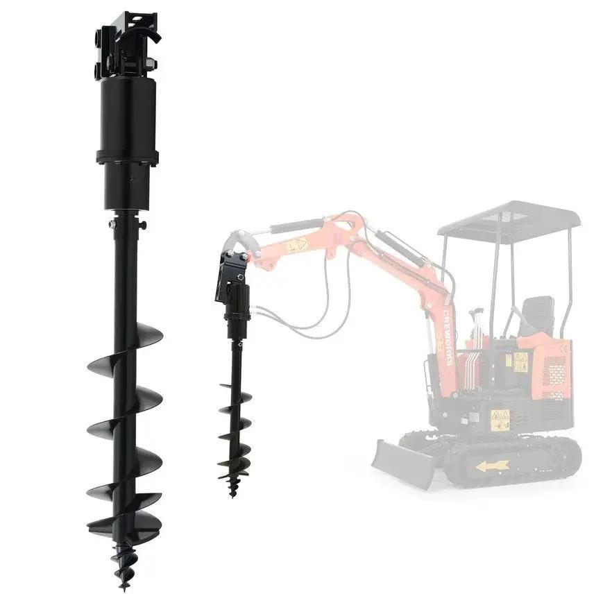 Hydraulic Auger Attachment for 1-Ton Mini Excavator 25MM Pins by MIVA
