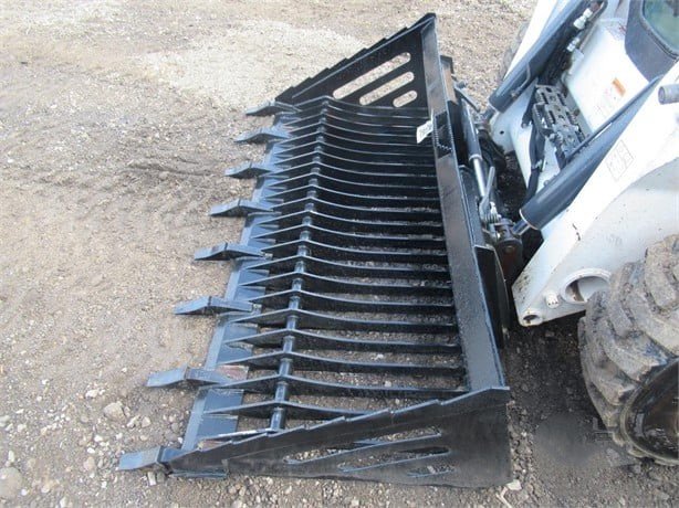 72" HD Rock Skeleton Bucket with Teeth for Skid Steer