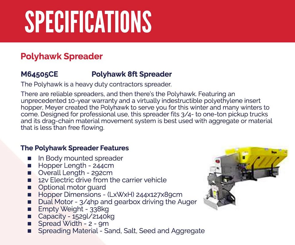 MEYER POLY ELECTRIC SANDER PICK UP TRUCK INSERT