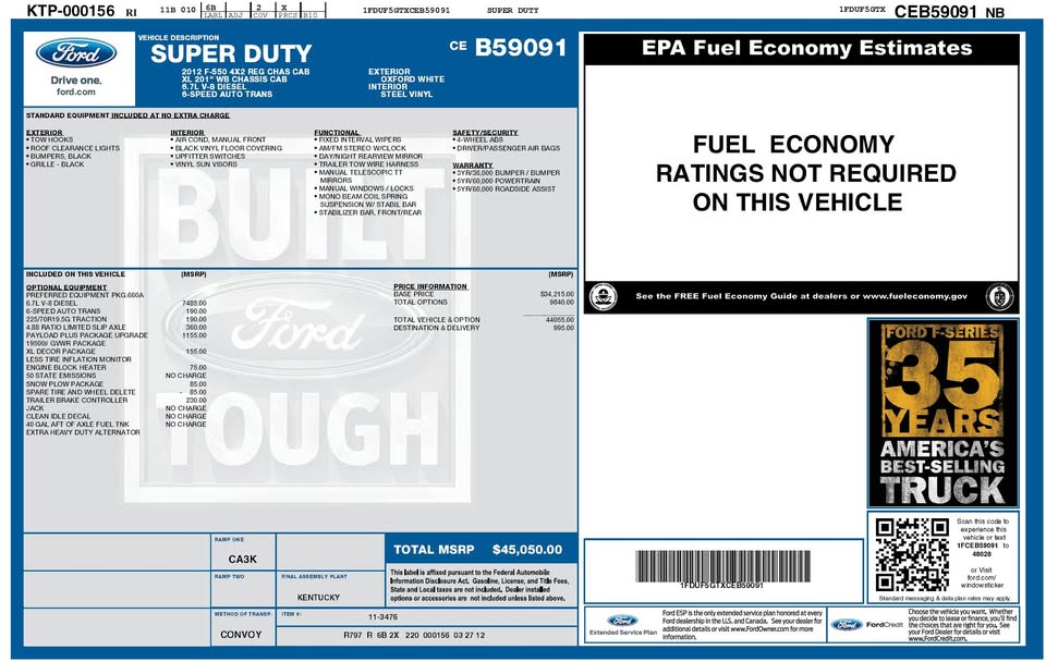 2012 FORD F550 STAKE BODY TRUCK WITH LIFT GATE