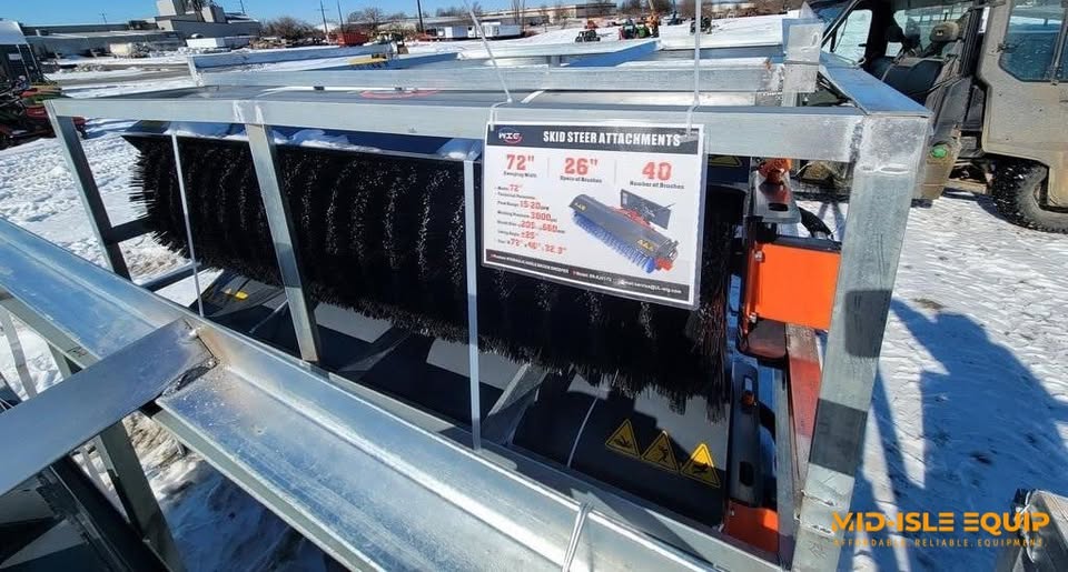 72" ANGLE BROOM ATTACHMENT FOR SKID STEER