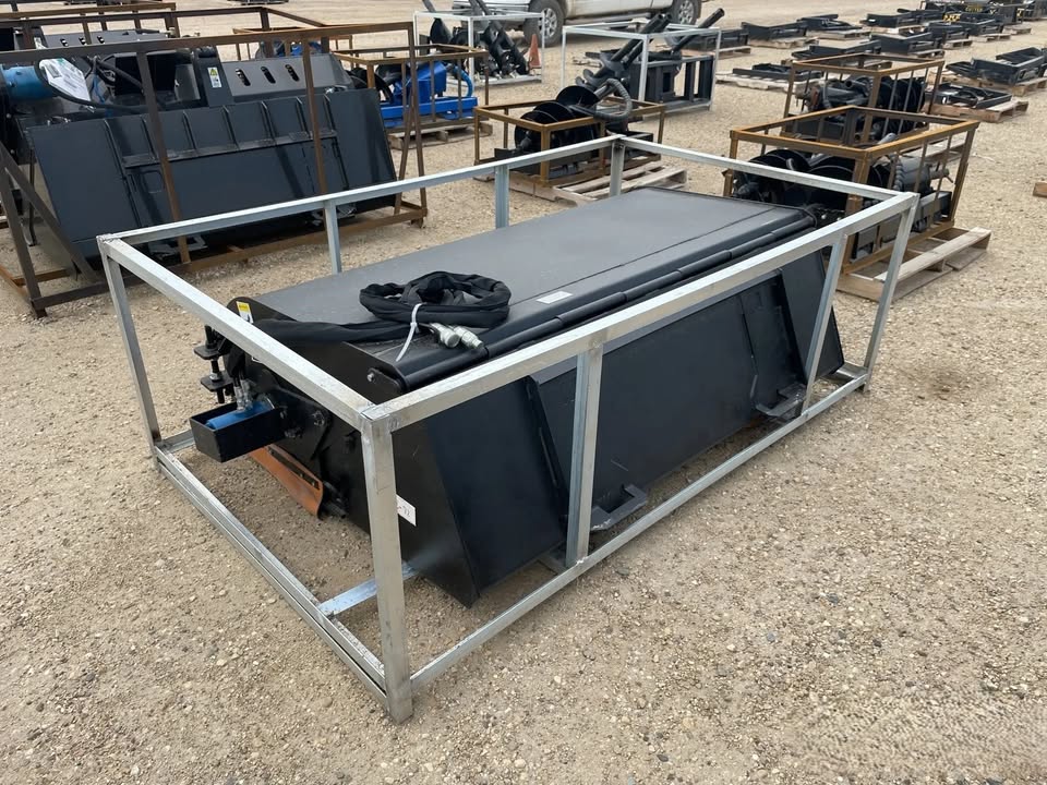 72" AGT SKID STEER BROOM SWEEPER WITH BUCKET