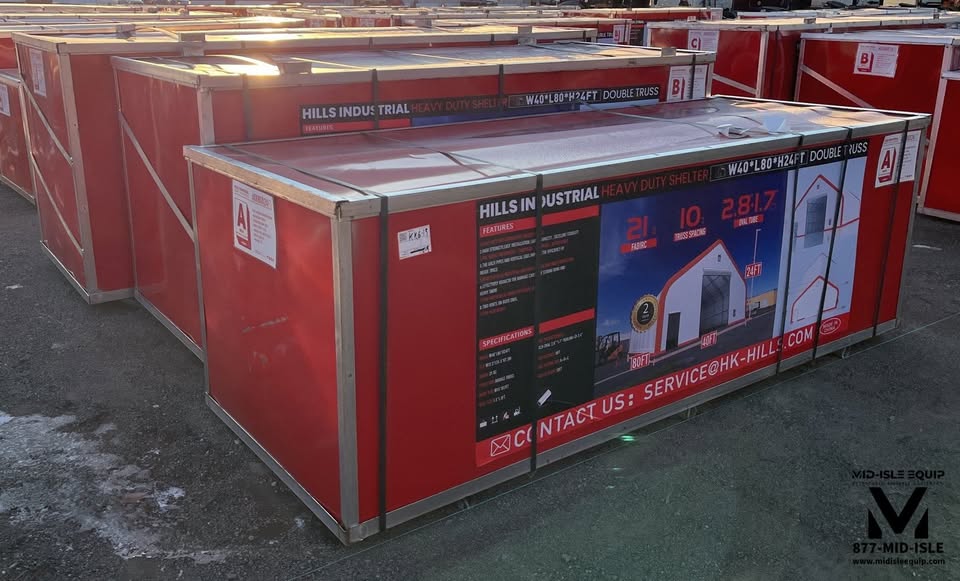 Hills Industrial HD 80' Double Truss PVC Building 80' x 40' x 24'