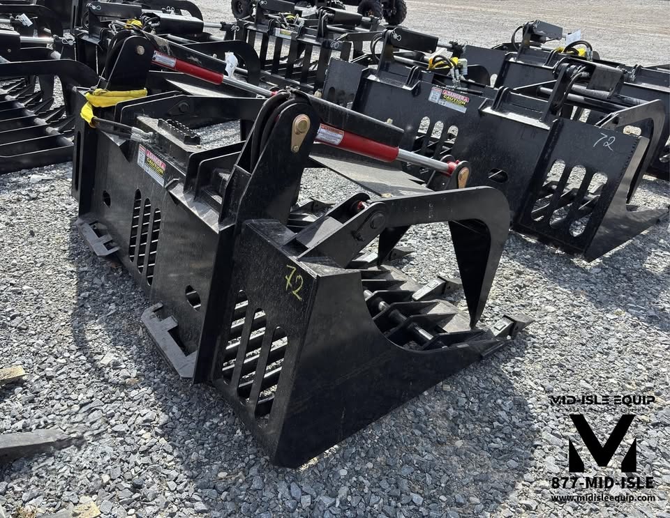 NEW 72" EXTREME DUTY ROCK GRAPPLE BUCKET FOR SKID STEER