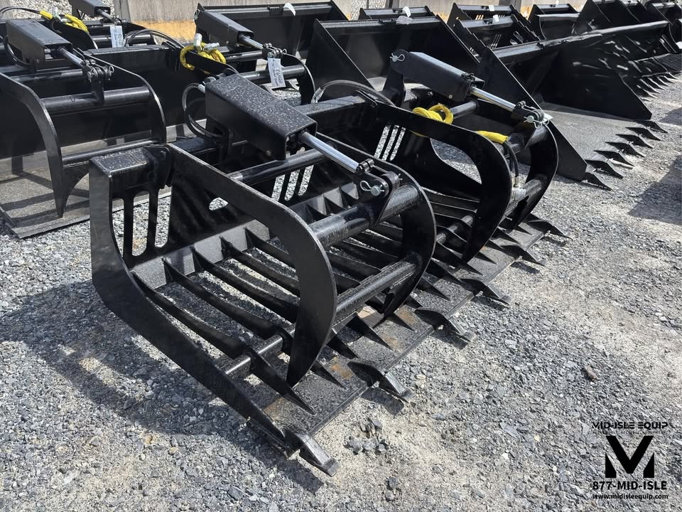 78" WILDCAT HD ROCK GRAPPLE BUCKET WITH TEETH FOR SKID STEER