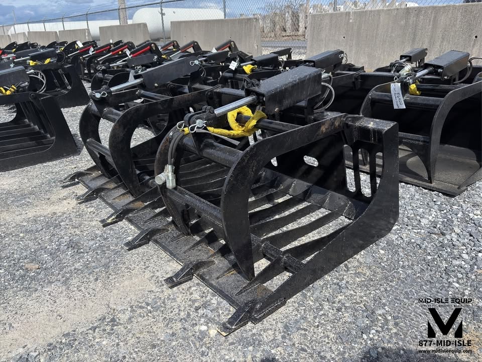 78" WILDCAT HD ROCK GRAPPLE BUCKET WITH TEETH FOR SKID STEER