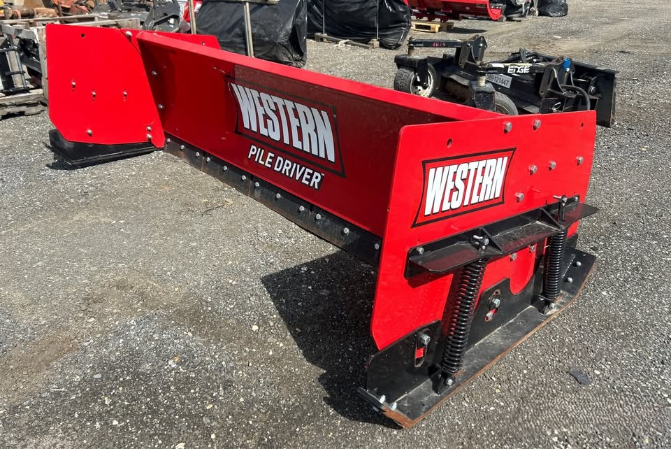 WESTERN 10' PILE DRIVER SNOW PUSHER SKID STEER COUPLER