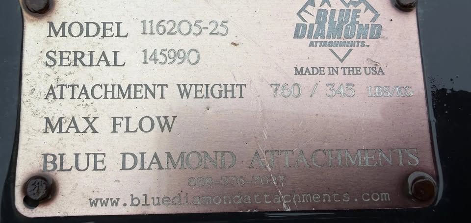 BLUE DIAMOND 60" POWER ANGLE BROOM FOR MINI SKID STEER