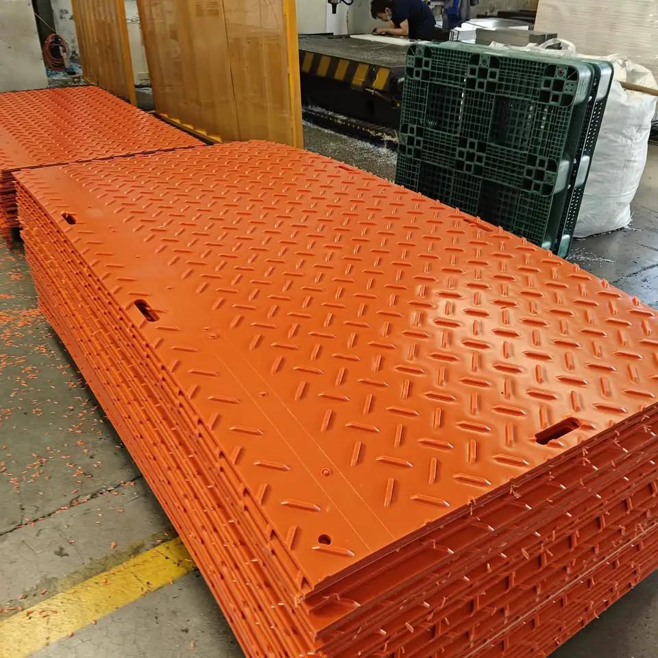 8' X 4' PREMIUM HDPE 1/2" THICK GROUND PROTECTION MATS ORANGE by Mid-Isle Equipment