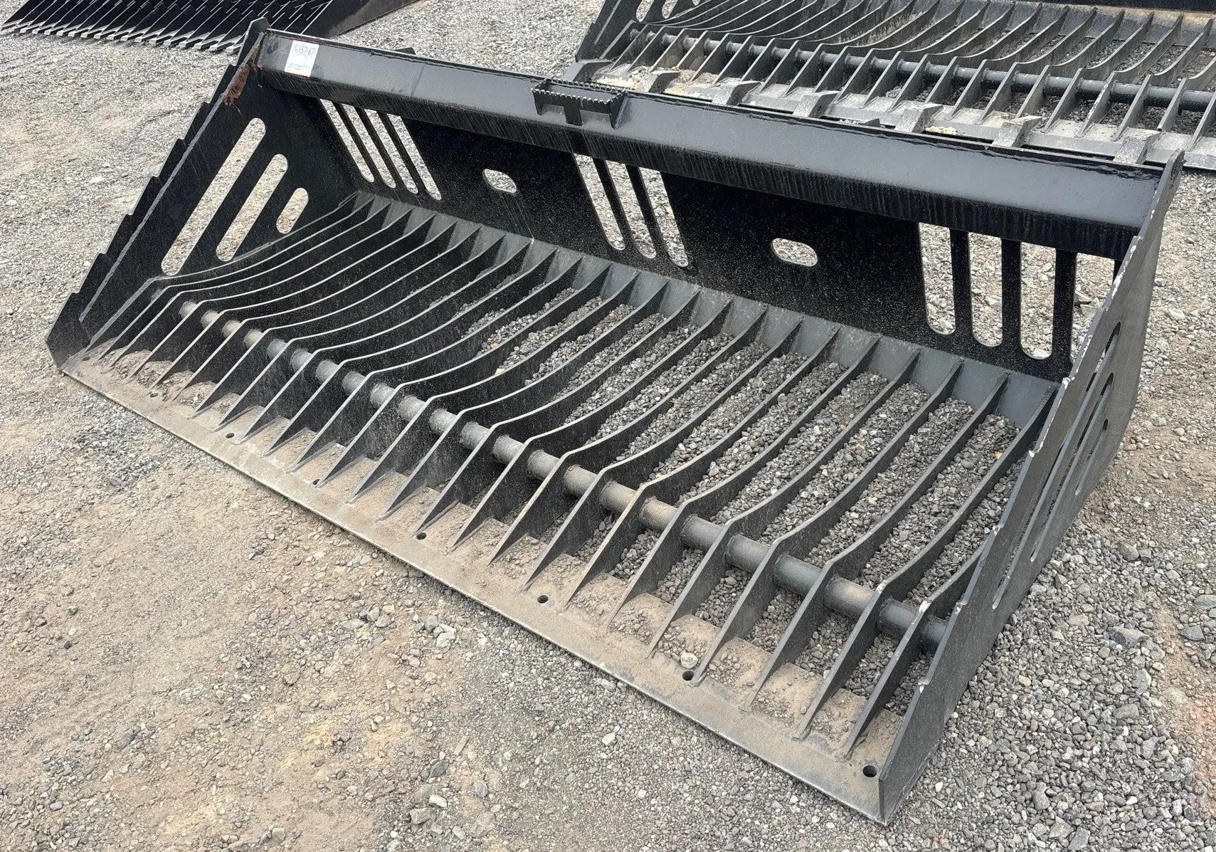 84-inch heavy-duty Wildcat skeleton rock bucket for skid steer attachment