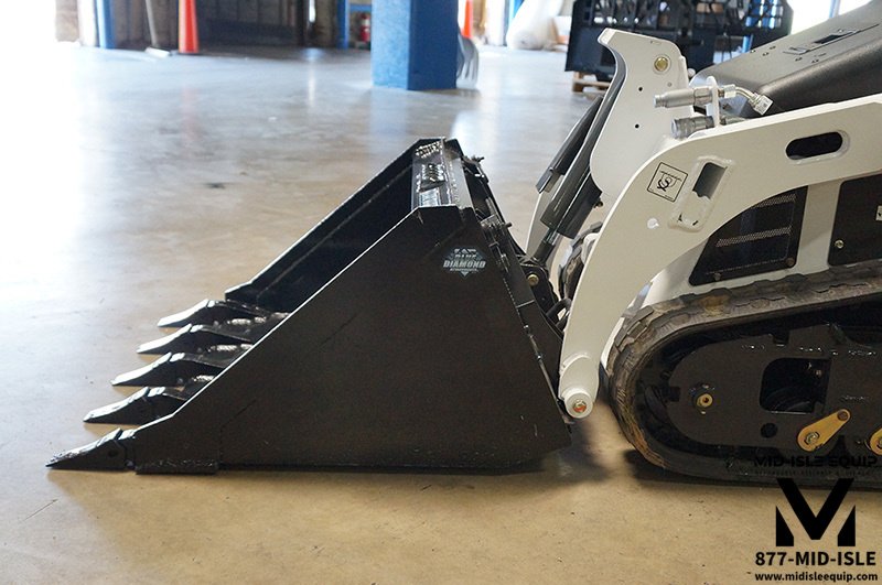 44" Blue Diamond Min Skid Steer Bucket with teeth by Blue Diamond Attachments