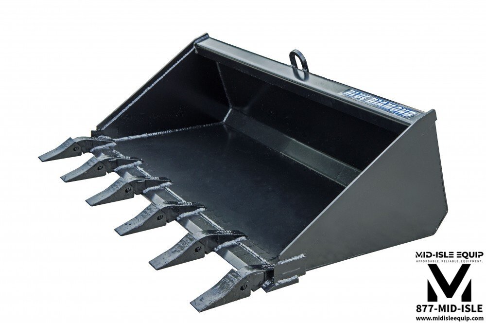 44" Blue Diamond Min Skid Steer Bucket with teeth