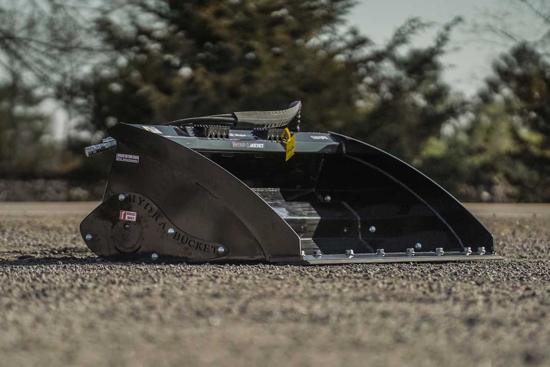 CMP HYDRA BUCKET FOR SKID STEER BUILT IN HARLEY RAKE