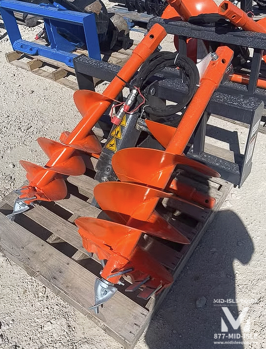 SKID STEER AUGER DRIVE WITH 12" 18" HEX BITS AND 48" EXTENSION