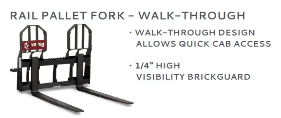 VIRNIG 48" WALKTHROUGH PALLET FORKS 5500LBS by Virnig