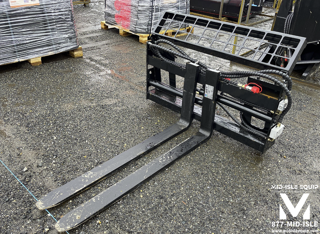 NEW HD 48" HYDRAULIC SIDE SHIFT FORKS FOR SKID STEER