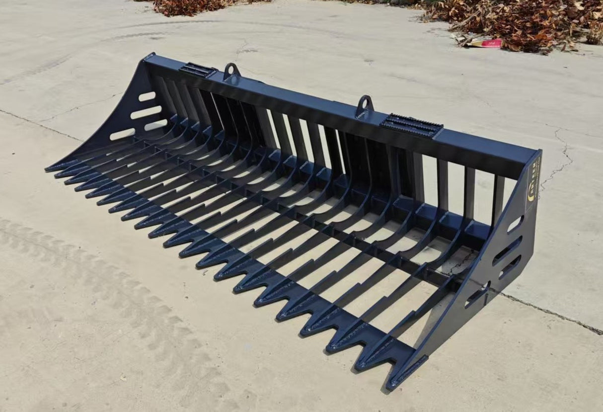 84" SKELETON ROCK BUCKET FOR SKID STEER