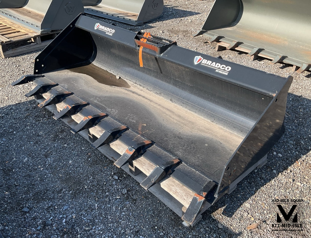 82" BRADCO HD TOOTH BUCKET FOR SKID STEER USA MADE