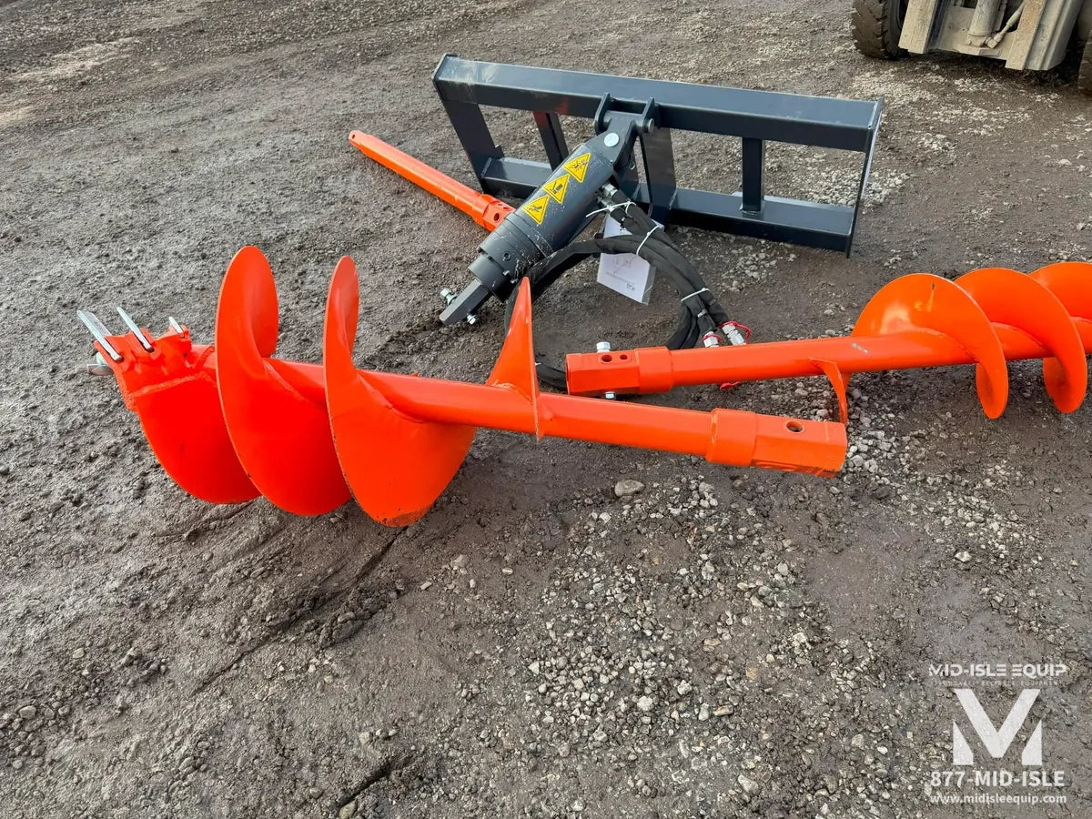 SKID STEER AUGER DRIVE WITH 12" 18" HEX BITS AND 48" EXTENSION