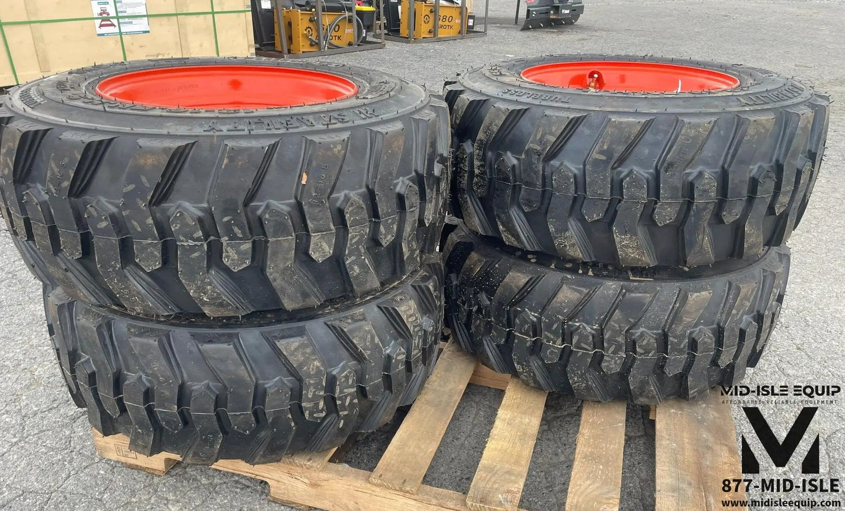 NEW BOBCAT SKID WHEELS & TIRES 12-16.5 by Forerunner
