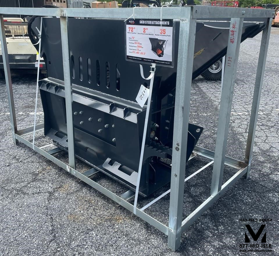 72" SKID STEER MATERIAL CRUSHER ATTACHMENT BLOCK CRUSHER