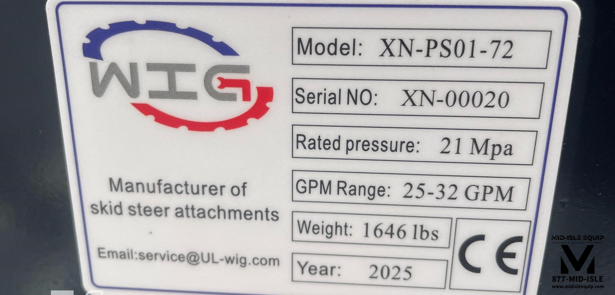 72" SKID STEER MATERIAL CRUSHER ATTACHMENT BLOCK CRUSHER