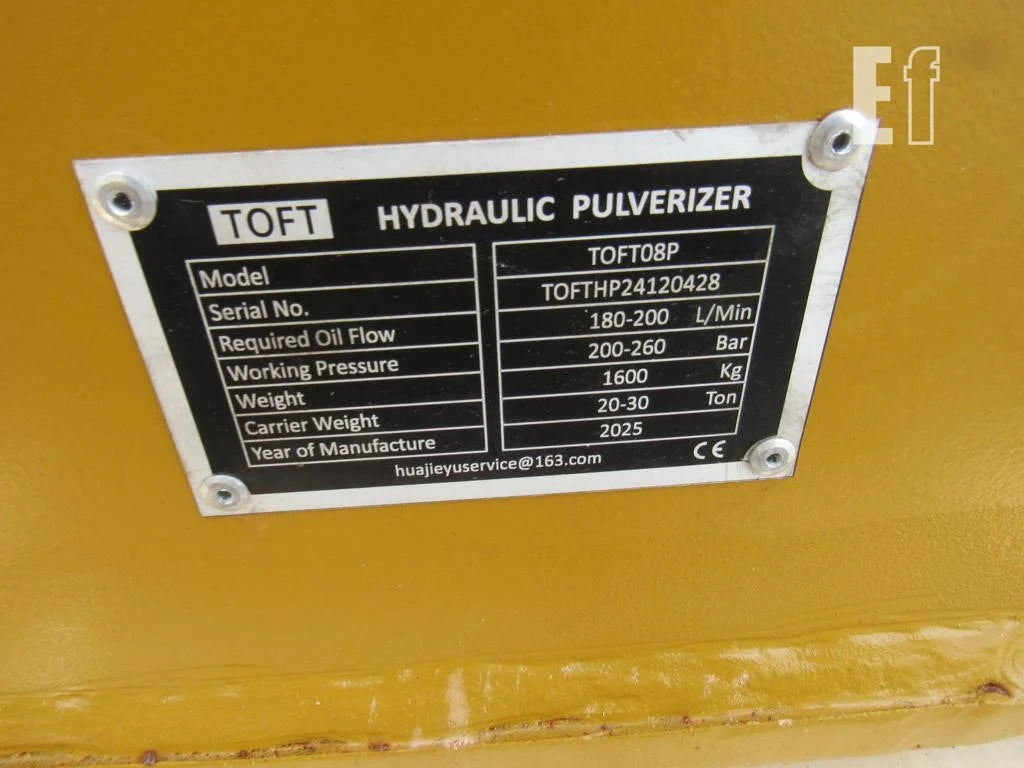 TOFT 20-30 TON HYDRAULIC PULVERIZER FOR EXCAVATOR CAT 320 PC200