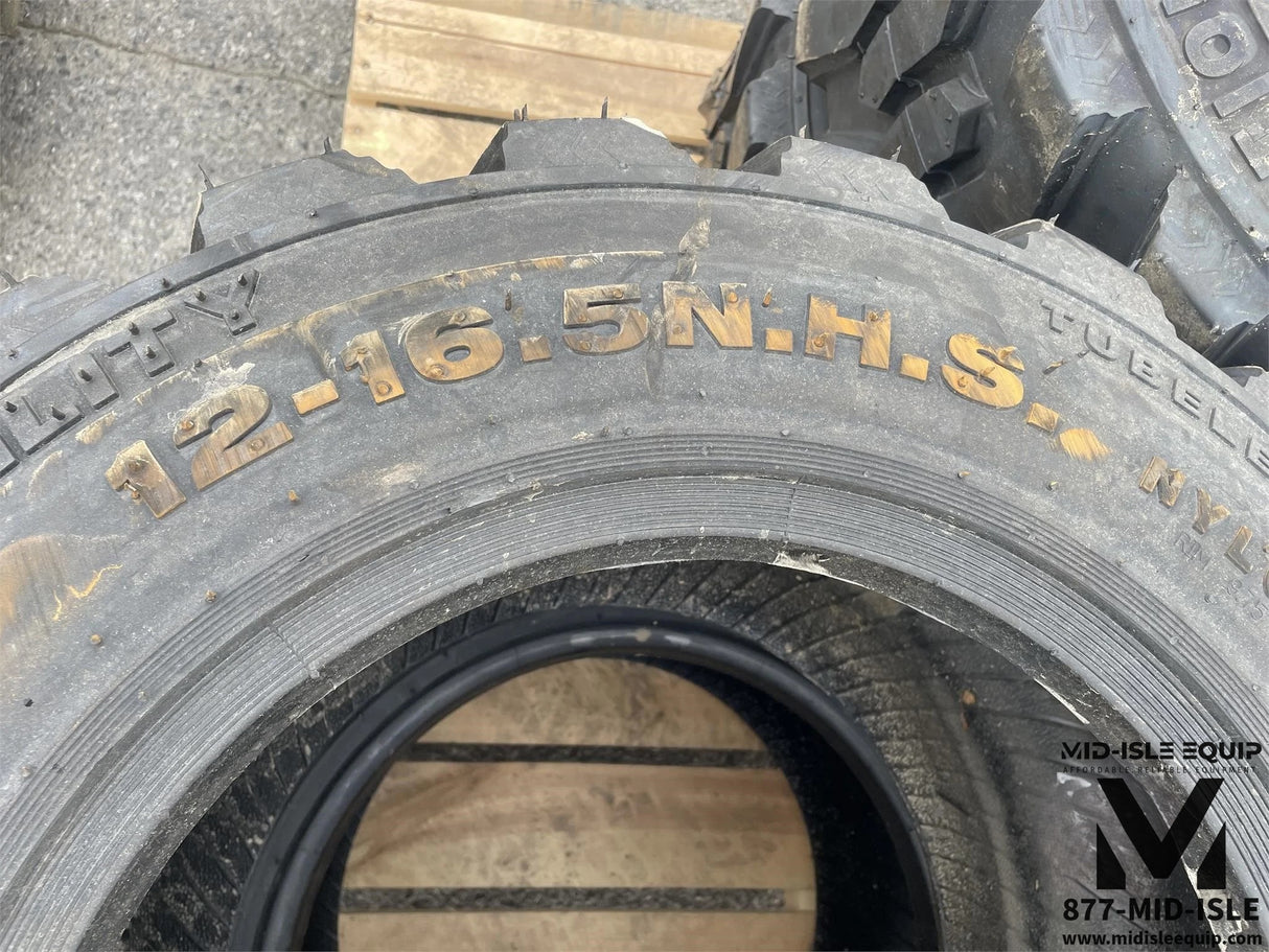 NEW SKID STEER TIRE SET 12-16.5 14 PLY
