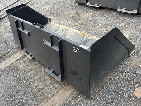 Snow bucket for skid steer, 80-inch high-capacity, Wildcat universal attachment