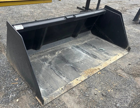 Snow bucket attachment for skid steer, 80-inch Wildcat high-capacity, black steel, universal fit