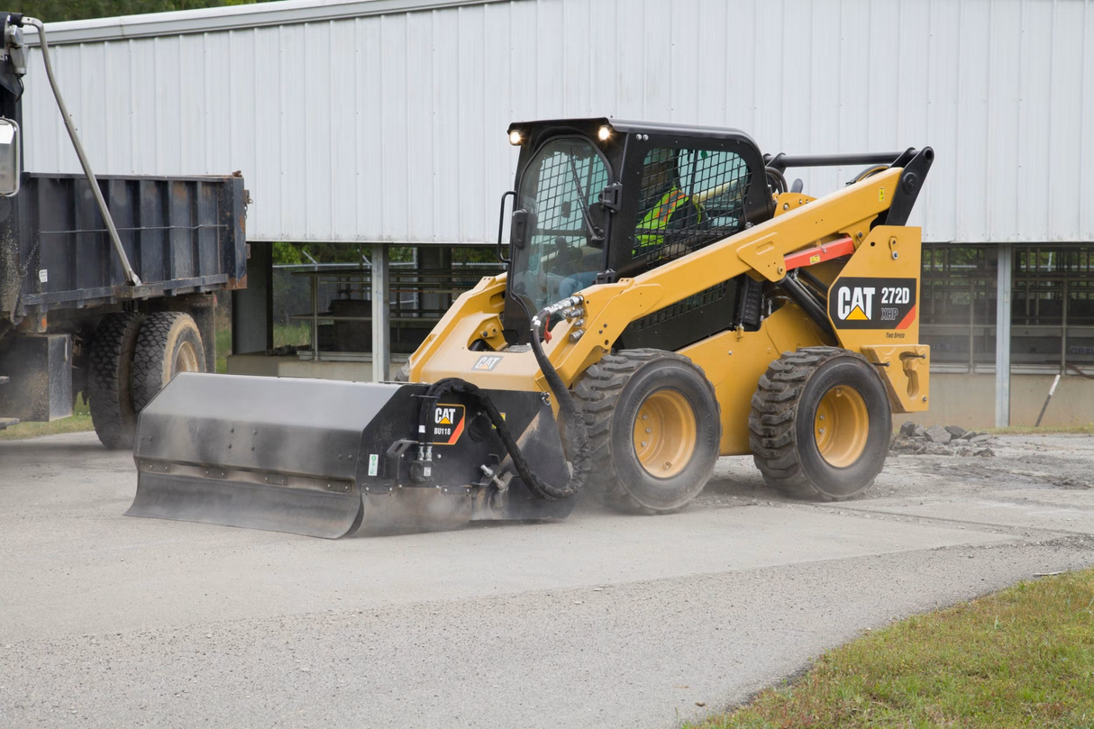 CATERPILLAR BU118 SKID STEER POLY BROOM WITH BUCKET