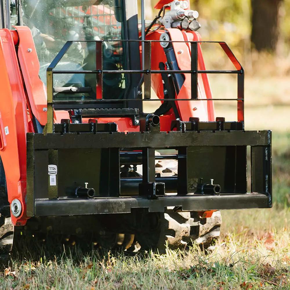 TITAN PRO 72" WIDE SERIES PALLET FORK FRAME SKID STEER by Titan Attachments