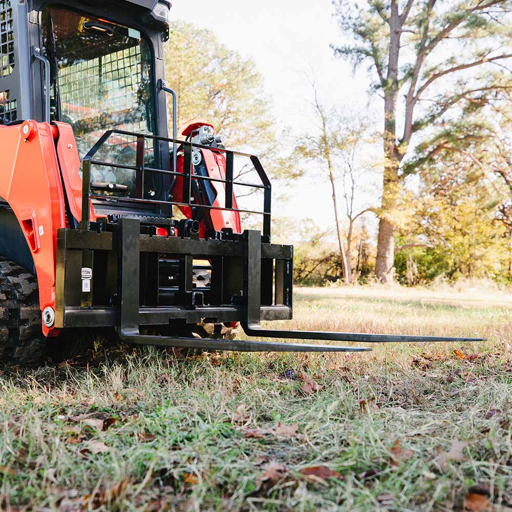 TITAN PRO 72" WIDE SERIES PALLET FORK FRAME SKID STEER by Titan Attachments