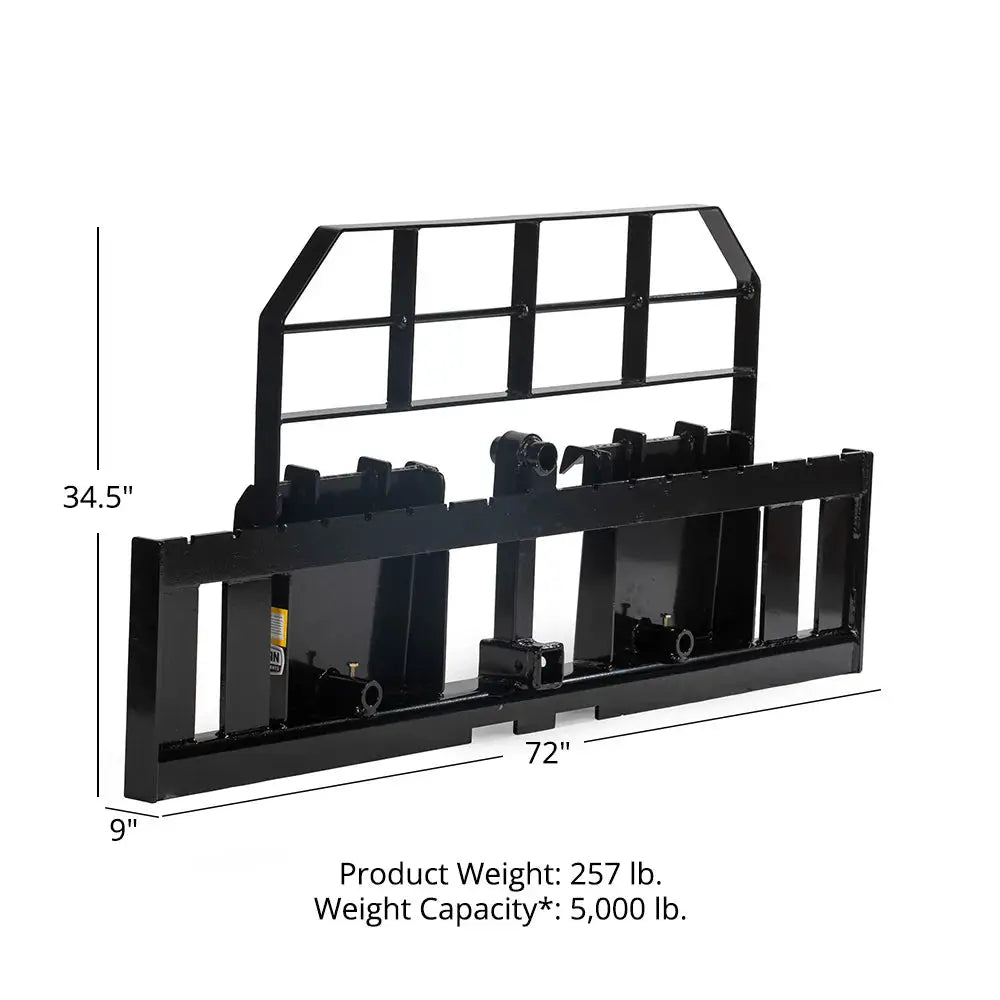 TITAN PRO 72" WIDE SERIES PALLET FORK FRAME SKID STEER by Titan Attachments