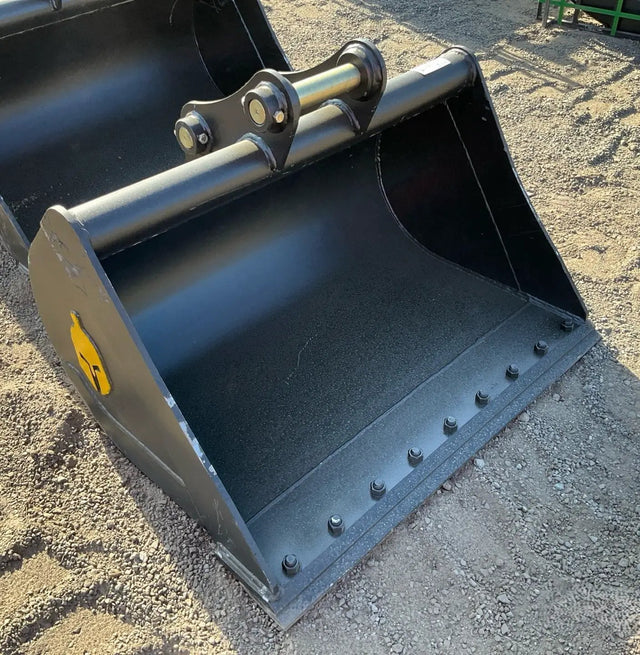 Trojan 42-inch clean-up excavator bucket; steel, black, CAT 305 compatible.