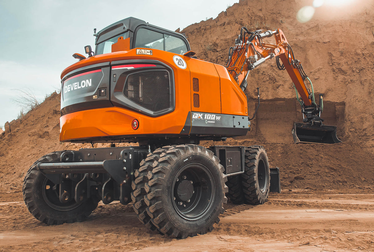DEVELON DX100W-7 Mini Wheel Excavator