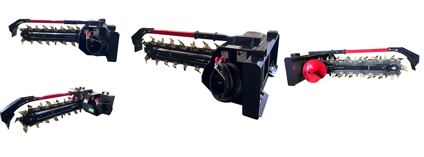 RAYTREE 48" TRENCHER ATTACHMENT FOR SKID STEER by RAYTREE