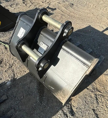 36 Inch Trojan digging bucket for CAT 307/308 excavator, heavy-duty steel attachment.